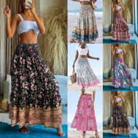 Vestido largo holgado con estampado y cintura elástica para mujer, verano 2025 - details 1