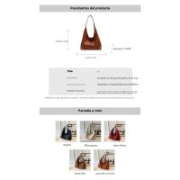 Bolso de hombro de cuero suave para niño y madre, bolso de mano de gran capacidad, viaje, moda, informal, Nuevo - details 0