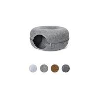Cama para Gatos Diseño de Donut Fliz Cama de Túnel Extraíble para Gatos 50 x 50 x 20 cm Gris Oscuro - details 10