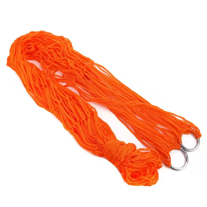 Hamaca al aire libre con correas para hamaca, cuerda de nailon, tapete colgante de malla para acampar, supervivencia, viaje, cama de red para dormir, suministros de herramientas para exteriores, 2024 - 1