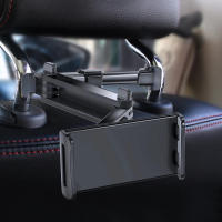 Reposacabezas telescópico Universal para asiento trasero de coche, soporte de tableta para iPad Mini Air Pro, 4-11 pulgadas, rotación de 360 grados, abrazadera de soporte para teléfono - details 0