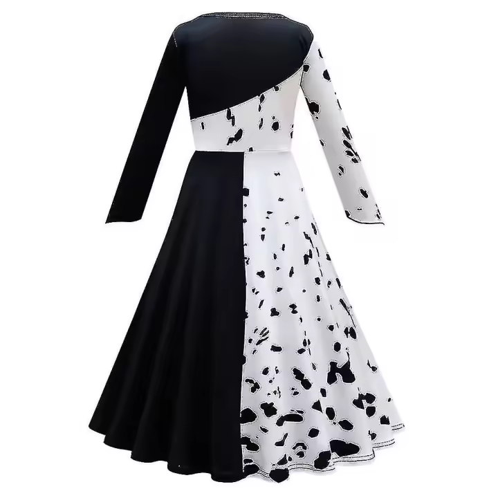 Vestido/pelucas Cruella De Vil para niña De 4 a 13 años. - 1