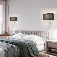 Moder-luces de pared con interruptor, lámpara de lectura LED de cuello de cisne, accesorio de lámpara blanco y negro, iluminación de pasillo, luminaria de arte, Wandlamp - details 8