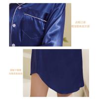 Pijama de Seda para Verano Talla Grande, Manga Seven-cuartos, Diseño Suelto - details 5