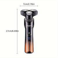 Afeitadora eléctrica con interfaz USB para hombre, lavada con agua portátil maquinilla de afeitar, tendencia recomendada, 7939 - details 2