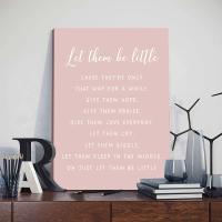 Póster Decorativo Rosa para Habitación de Niñas con Marco Pintura en Lienzo de Amor de Mariposa Arte de Pared para Cuarto de Bebé Marca JUBEER Material Lienzo - details 3