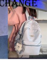 Nueva Mochila Sencilla para Estudiantes Universitarios Mochila de Color Sólido para Hombres y Mujeres - details 0