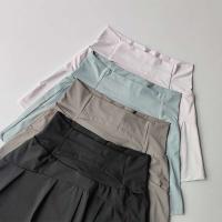 Pantalones cortos deportivos de cintura alta para mujer, pantalones cortos de Yoga Fiess, secado rápido, faldas deportivas para correr, falda de tenis, ropa de Golf, verano - details 8