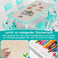 Mesa de Niños Ajustable en Altura Juego de Sillas de 4 Ideal para Jardín de Infantes y Habitación - details 14
