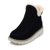 Zapatos de algodón con suela gruesa de gran tamaño para mujer, ots cortos cálidos de Color sólido, novedad de invierno - details 0