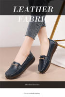 Zapatos De Mujer De Cuero Auténtico Nuevos Antideslizantes Y Ligeros Talla Grande 35-44 Zapatos Planos Para Primavera Y Otoño Con Decoración Metálica - details 15