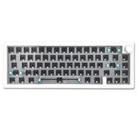 GMK67-espaciador de Teclado mecánico de intercambio en caliente, Kit retroiluminado RGB, Bluetooth 2,4G, inalámbrico, 3 modos (blanco) - details 0