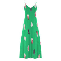 Vestido Maxi de Plumas Elegante Cómodo con Cuello en V Cuidado Fácil Moda para Mujeres - details 14