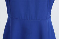 Vestido de fiesta de verano para mujer con cuello cuadrado sólido y cinturón - details 43