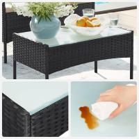 Conjunto de Muebles de Jardín, Muebles de Patio de Ratán, Muebles de Mimbre de PE para el Patio, Marrón y Topo - details 13