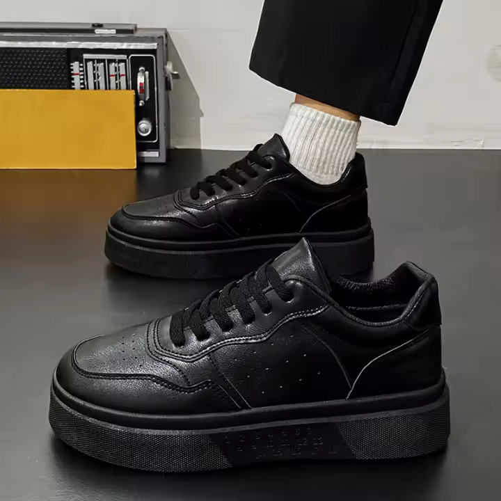 Zapatillas Blancas Transpirables para Hombres en Otoño Zapatillas de Plataforma Tendencia para Estudiantes - 1