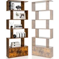 Estantería de Almacenamiento Elegante en Forma de S de 6 Niveles con Puertas - details 14