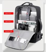 Mochila expandible para portátil para hombre, bolsa impermeable negra para Notebook, 16 pulgadas, 17 pulgadas, mochila - details 8