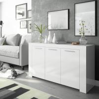Taburete Moderno de Blanco Armario Auxiliar de Comedor Medidas 144cm x 42cm x 80cm - details 4