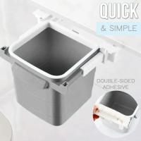 Cubo de basura retráctil oculto, papelera adhesiva de escritorio de oficina, cubo de basura de plástico clásico - details 5