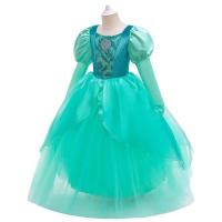 AmyStylish Niñas Princesa Sirena Ariel Cosplay Halloween Fiesta de Cumpleaños Verano Playa Vacaciones Vestido - details 36