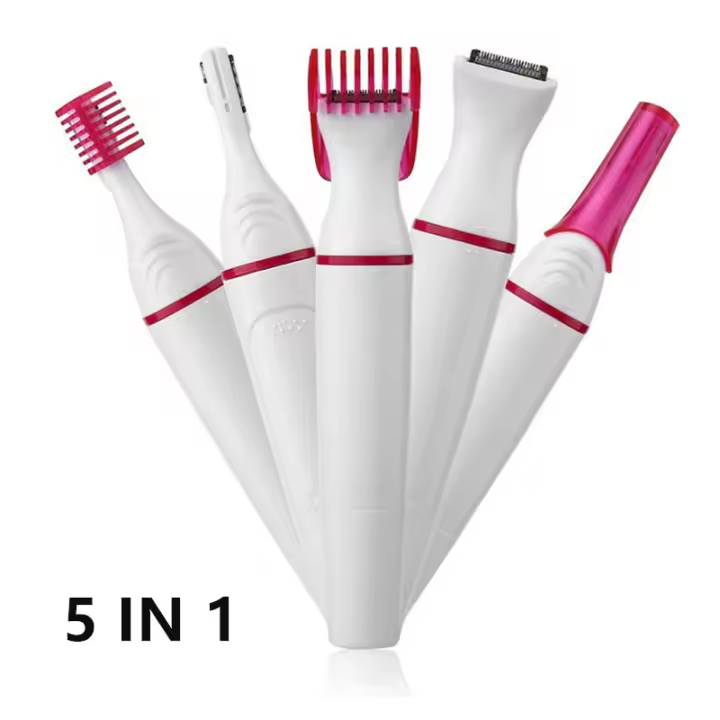 Depiladora eléctrica multifunción 5 en 1, afeitadora para cejas, axilas, Bikini, piernas, mujer - 1