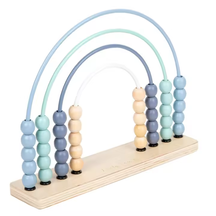 Ábaco neutro para bebé, juguete de aprendizaje Montessori, Ábaco arcoíris, Ábaco bohemio, aprendizaje aritmético - 1