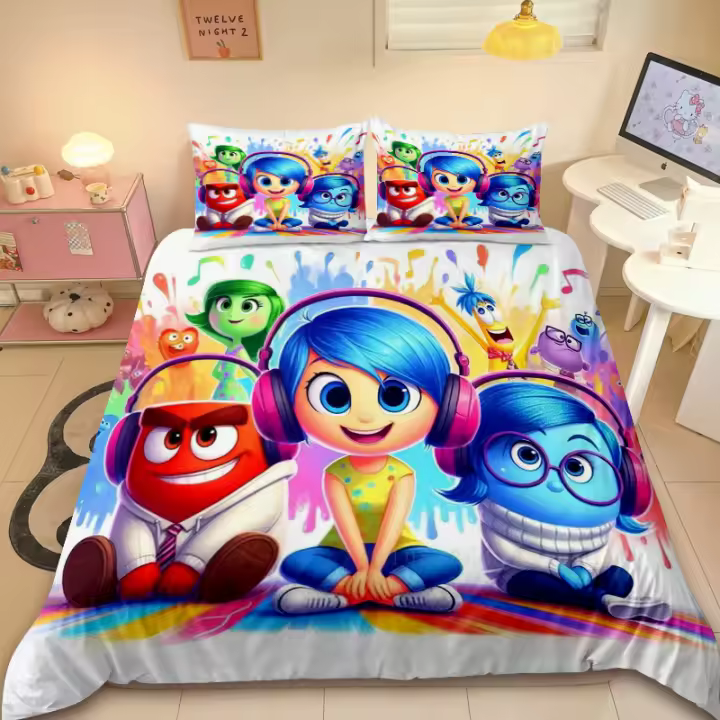 Conjunto de Ropa de Cama de Dibujos Animados para Niños Tamaño Rey y Reina - 1