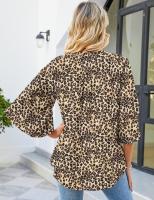 Elegante Blusa de Verano con Estampado Cuello en V para Mujeres Camisa Chic de Moda Joven - details 6