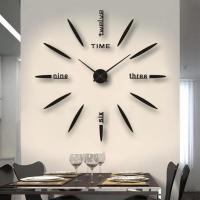 Reloj de pared con espejo acrílico de Número Romano grande 2D/3D, pegatina de moda DIY, relojes de cuarzo, decoración del hogar, pegatinas para el salón - details 34