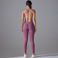 Hamidou-body de Yoga elástico, ropa de gimnasio, ropa deportiva de realce, mono de entrenamiento sin espalda, conjunto de Yoga de alta elasticidad para gimnasio - details 21