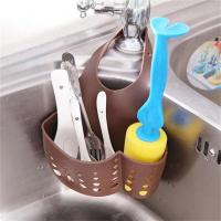 Organizador de Estante de Lavabo de Doble Capa Soporte de Almacenamiento de Jabón y Esponja Colgante de Silicona Accesorios de Organización de Cocina - details 2