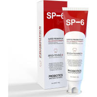 Pasta de dientes blanqueadora con probióticos SP-6, blanqueamiento/brillo y aliento de los dientes, fórmula de 6 probióticos para la salud de las encías, sin fluoruro, - details 0