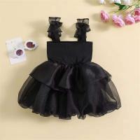 Vestido de Princesa sin Mangas para Niñas de 1 a 6 Años Vestido de Tutú de Tul Mesh con Lazo - details 6