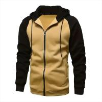 Sudadera De Capucha Para Hombre Con Cierre De Cremallera Y Bloque De Colores Estilo Casual Duradero Manga Larga Suéter De Algodón Para Otoño E Invierno - details 9