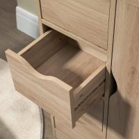 Armario de Salón Auxiliar con 4 Cajones Puerta, Estante Interior, Mueble de Almacenamiento Multiusos para Baño, Dormitorio, Comedor 54x29x83 cm - details 7