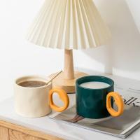 Creativo y personalizado hogar pellizco de mano toque mango de amor fácil de limpiar Día de San Valentín taza de cerámica taza recuerdo - details 4