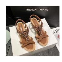 Sandalias de Mujer 2025 - Plataforma Boho con Flores y Strass, Chanclas de Playa Transpirables (Zapatos Verano Mujer, Sandalias Deportivas de Lujo) - details 30