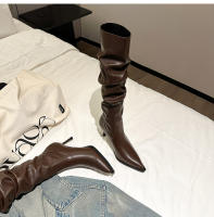Nuevas botas de tacón fino para hombre pequeño pero botas de moda hasta la rodilla botas de mujer - details 32