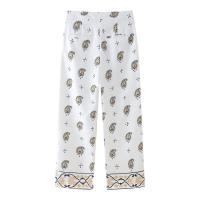 BUNO-pantalones de pierna ancha para mujer, pantalón largo recto y holgado con bordado de flores de anacardo, elegante, cintura alta, moda de verano, 2025 - details 5