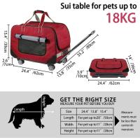 PETEMOO Transportín Plegable para Mascotas con Ruedas extraíbles Bolsa de Transporte para Gatos Perros, Conejos, Gatitos, Cachorros, Viajes, Senderismo, Camping - details 1
