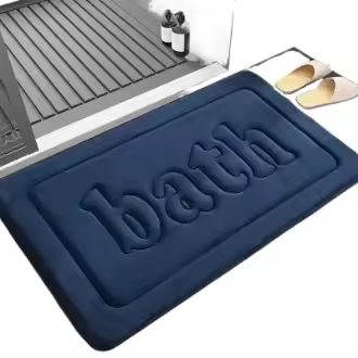 Alfombra de baño antideslizante, alfombra de tela de franela suave y absorbente de agua de 1,2 cm de grosor, decoración del hogar - 1