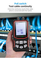 Noyafa-probador de Cable de red NF-918S, rastreador de Cable con pantalla LCD, comprobador PoE, medidor de potencia óptica, localizador Visual de fallos, herramientas de red - details 7