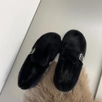 Mocasines planos de piel para mujer, zapatos cortos de felpa, cálidos, de algodón, informales, para caminar, de diseñador, nueva tendencia, Invierno - details 17