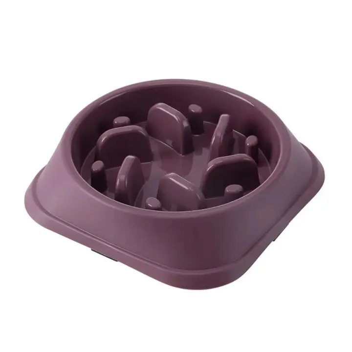 Cuenco de Comida Lento para Perros y Gatos Ayuda para Adelgazar, Redondo Saludable, Antiasfixia, Engrosado y Antideslizante Formas de Varios Colores - 1