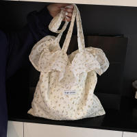 2025 nueva malla bolso de hombro hada viento hoja de loto borde bolso femenino gasa bolso de mano - details 17