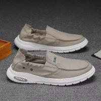 Zapatos de plataforma informales 2021 para conducir de lona para hombre, estilo de caminar a la moda - details 7