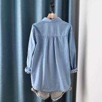 Blusas Bordadas de Flor Moda Coreana para Mujeres Primavera Camisa de Jeans de Diseñador - details 46
