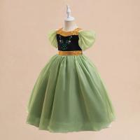 Disfraz de princesa Anna verde para niñas pequeñas, disfraz de Halloween, vestido elegante para fiesta de cumpleaños, vestido de carnaval - details 25