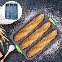 Bandeja de silicona antiadherente para hornear Pan de palo largo, 3 ranuras, fácil de liberar, resistente al calor, molde para hornear Muffins - details 0